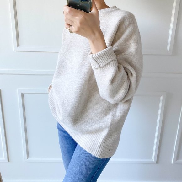 (✨LAST ONE✨) Thick Sweater Wool/Mohair Cream - Picture 6 of 15